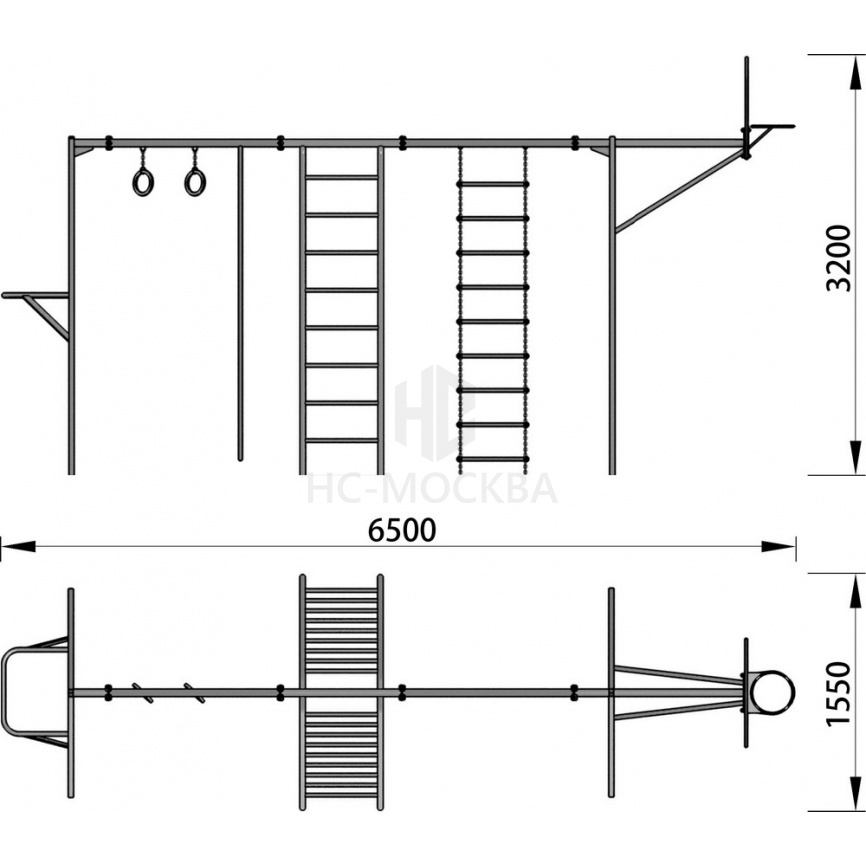 Гимнастический комплекс с баскетбольным щитом фото 2