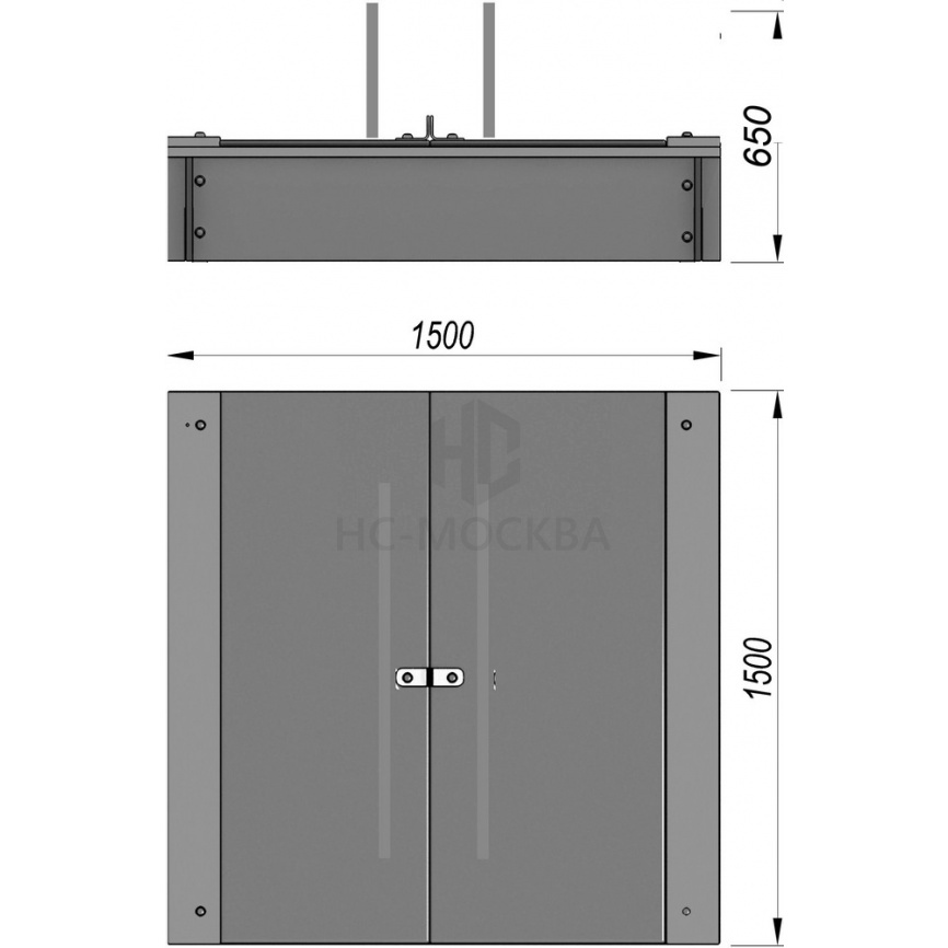 Песочница с крышкой и ручками 1,5x1.5 фото 2